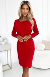 Baumwollkleid mit breitem gebundenem Gurt