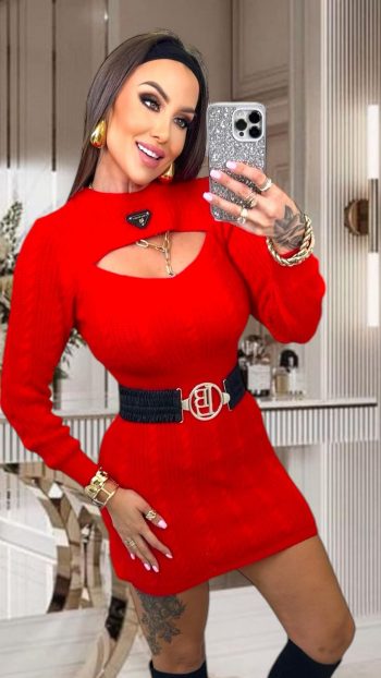 Pullover Kleid (ohne Gürtel)