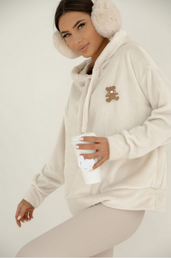 Süßer Teddybär-Kapuzenpullover