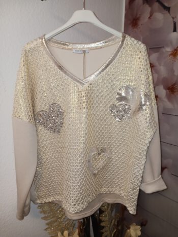 Pullover mit Netzeinsatz vorn