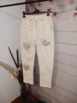 Netz Hose - Beige mit Gold ansetze 