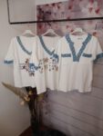 Gerippte T-Shirt mit Motiv