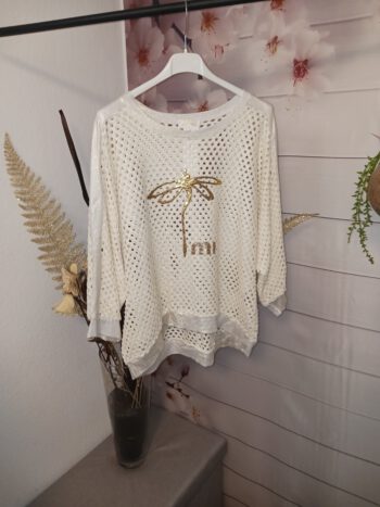 Netzpullover mit Libelle