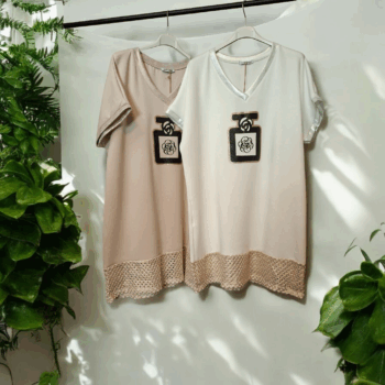 Kleid mit Netzansetze