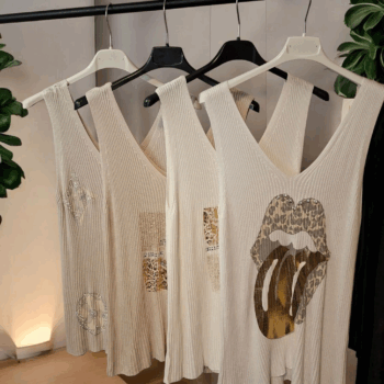 Glitzer Motiv Top
