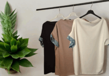 Bluse mit U-Boot Ausschnitt