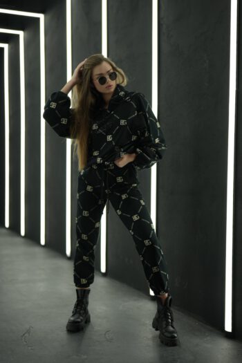 Jogginganzug „Couture Streetstyle“ – Schwarz