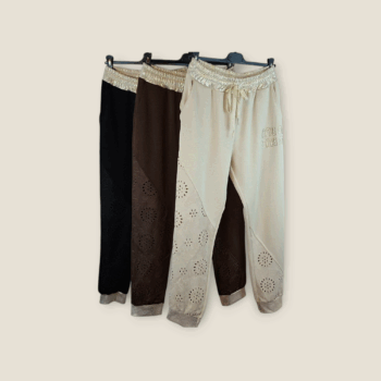 Jogginghose mit Cut-Out-Details und Glitzerbund