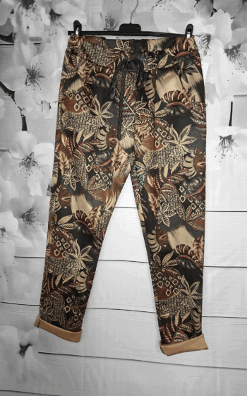 Bedruckte Hose - Blätter