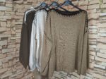 Oversize Strickpullover mit Kontrastdetails (36-ca.44)