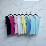 Damen Spitzen Top – V-Ausschnitt  zarte Details (36-42)