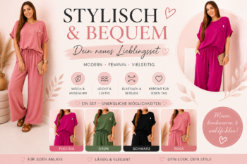 Set aus Viskose mit weiten Hosen kopieren