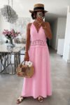 Musselin Optik Maxi Kleid – Boho Summer Dream 36/38-42