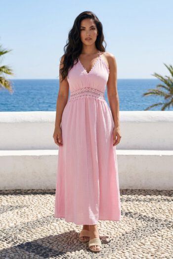 Musselin Optik Maxi Kleid – Boho Summer Dream 36/38-42