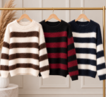 Soft Strickpullover „Amelie“ im Streifen-Look  36-44